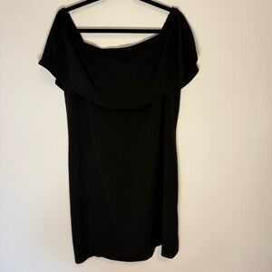 Charles Henry Black Off-shoulder Mini Dress Size XL